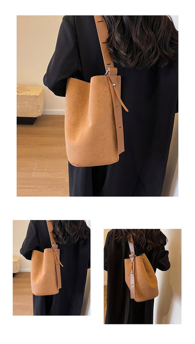 Bolsa de Hombro Retro Mate Gran Capacidad - Estilo Versátil Todo Uso - Image 16