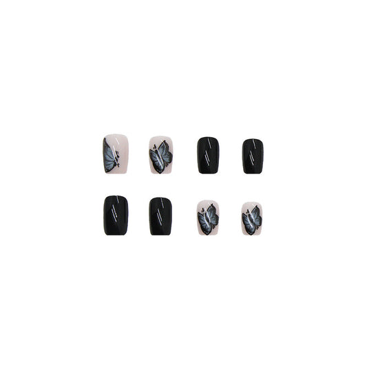 Calcomanías de Uñas Mariposa Negra Misteriosa - Image 2