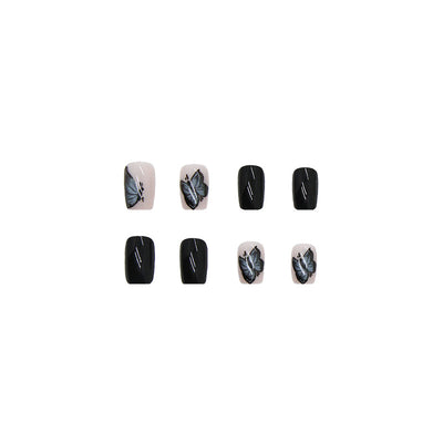 Calcomanías de Uñas Mariposa Negra Misteriosa - Image 2