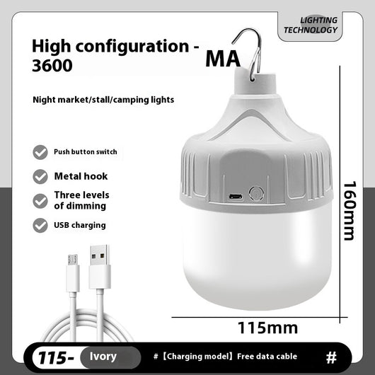 Lámpara LED Recargable para Campamento y Mercado Nocturno - Image 13