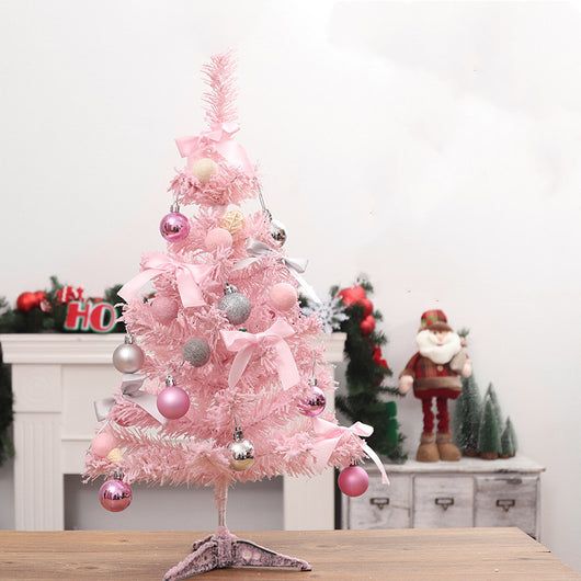Paquete Árbol de Navidad Rosa con Efecto Nieve - Decoración del Hogar - Image 6