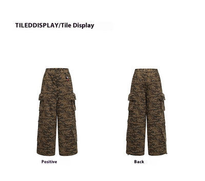 Pantalones Cargo Camuflaje Mujer Pierna Ancha Verano Convertibles - Image 11