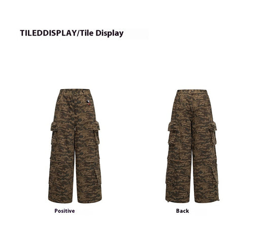 Pantalones Cargo Camuflaje Mujer Pierna Ancha Verano Convertibles - Image 11
