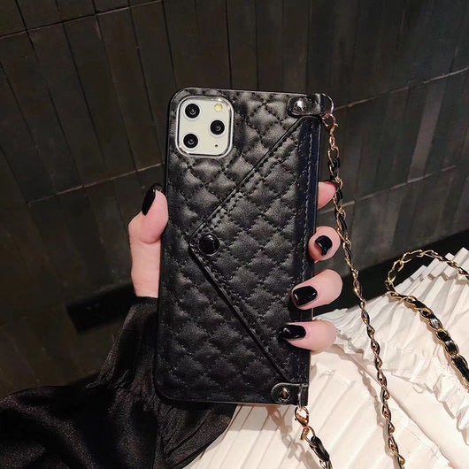 Funda para Celular con Diseño de Diamante y Compartimento para Tarjetas - Image 5