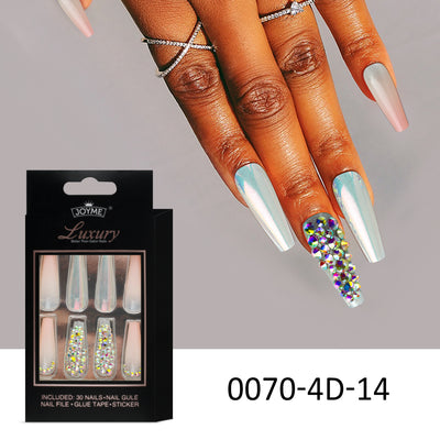 Pegatinas de Uñas Decoradas con Cristales y Escalera Larga - Image 9