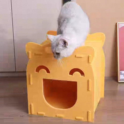 Cama Felpa para Gatos Cuatro Estaciones - Semicerrada Desmontable y Transpirable - Image 3