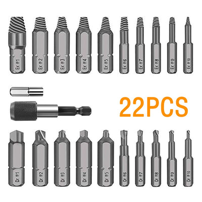 Juego de 22 Extractores de Tornillos Dañados - Image 6