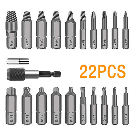 Juego de 22 Extractores de Tornillos Dañados - Image 6