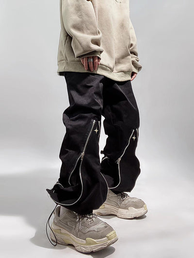 Pantalones Rectos Funcionales con Cierre y Corte Relajado - Image 5