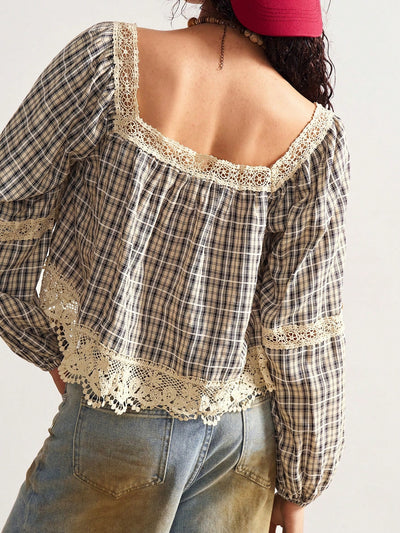 Blusa de Encaje Patchwork para Mujer - Image 18