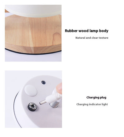 Lámpara Nocturna Minimalista de Madera con Control Remoto y Carga Inalámbrica - Image 16