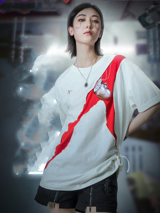 Remera Punk Digital Oversize - Manga Corta Estilo Callejero - Image 8