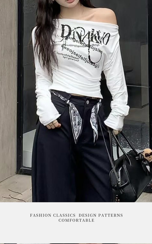 Blusa Manga Larga Hombro Asimétrico Ajustada y Reductora - Image 13