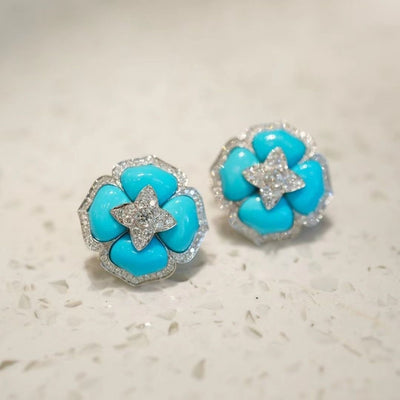 Aretes de Turquesa en Cobre - Diseño Clásico y Elegante - Image 4