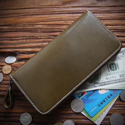 Billetera Larga de Cuero para Hombre con Cierre y Compartimentos Multicapa - Image 11