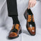 Zapatos de Cuero Talla Grande con Punta Cuadrada - Elegancia Formal y Casual