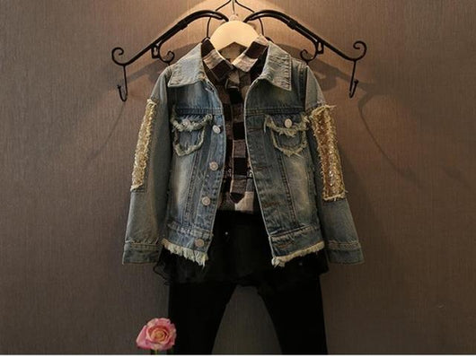 Chaqueta de Mezclilla para Niñas Estilo Clásico Primavera-Otoño - Image 14