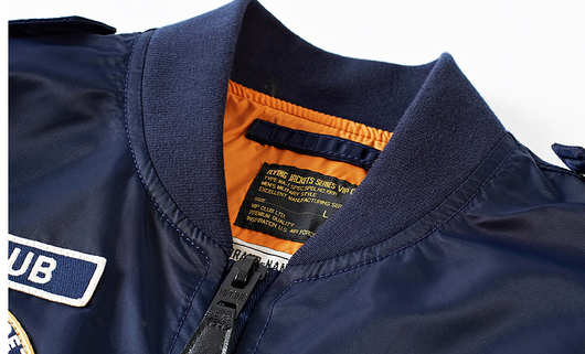 Chaqueta Piloto Hombre Coreana con Bordado de Béisbol - Image 8