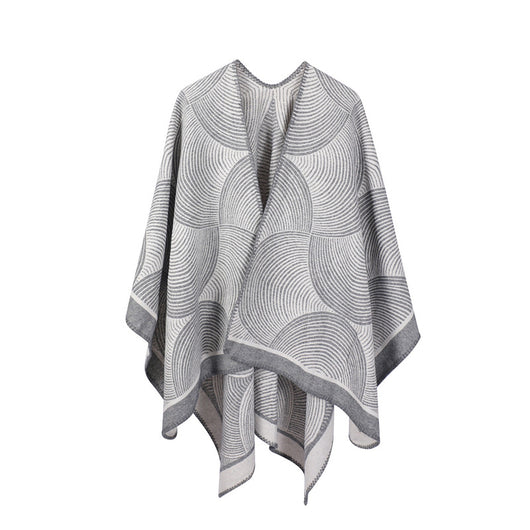 Chal de Lana Estampado Geométrico para Mujer - Image 5