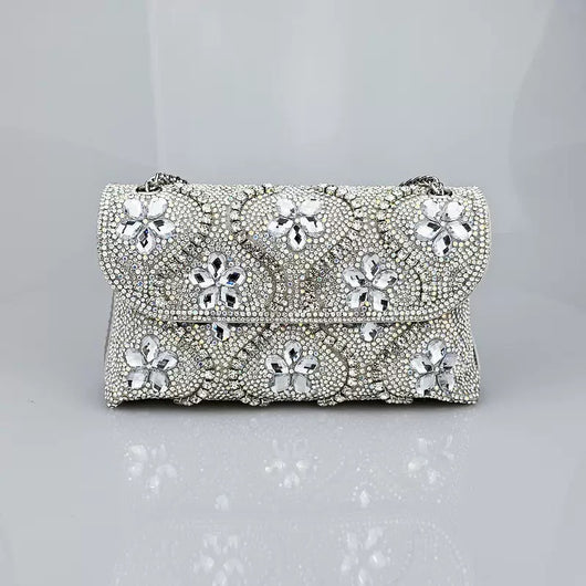 Bolso de Noche Elegante con Incrustaciones de Diamantes para Eventos - Image 3