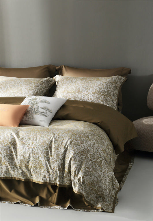 Juego de Cama Jacquard Algodón Puro Estilo Retro Americano 4 Piezas - Image 45