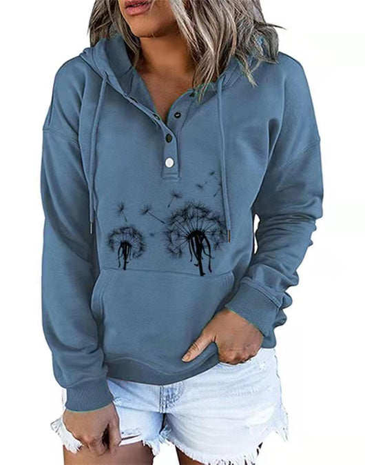 Sudadera con Capucha Estampado Paisaje de Manga Larga - Image 4