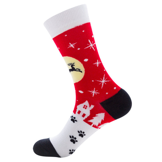 Calcetines Navideños para Hombre - Diseño Alce y Papá Noel en Algodón Premium - Image 77