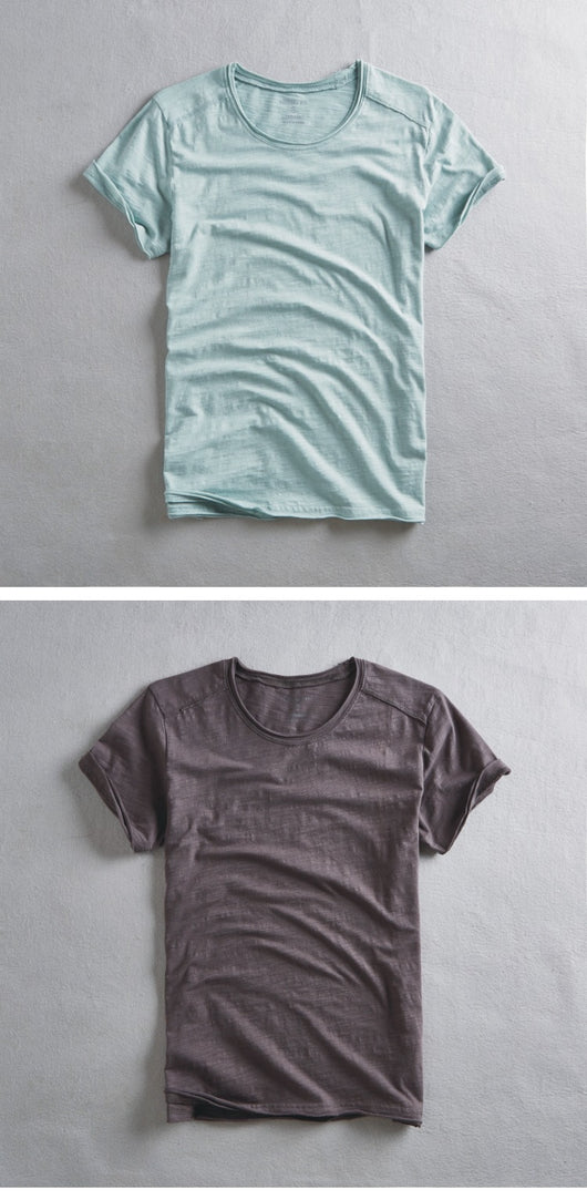 Camiseta de Manga Corta para Hombre en Algodón con Rayas de Bambú - Image 12