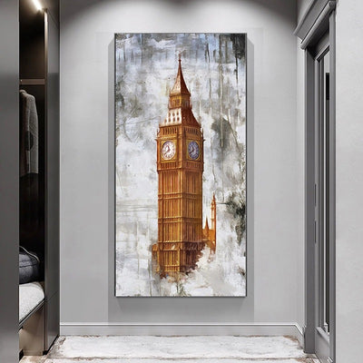 Cuadro de Lienzo Paisaje Torre Dorada Retro para Dormitorio - Image 3