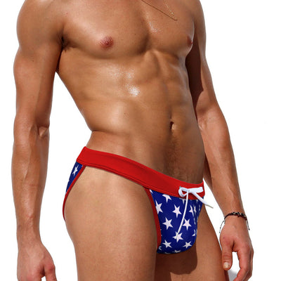 Shorts de Baño Estampado Estrella Corte Alto para Hombre - Image 4