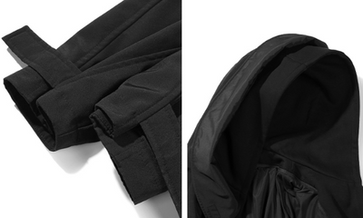 Abrigo Tipo Trench Coat Holgado con Capucha Desmontable para Hombre y Mujer - Image 11