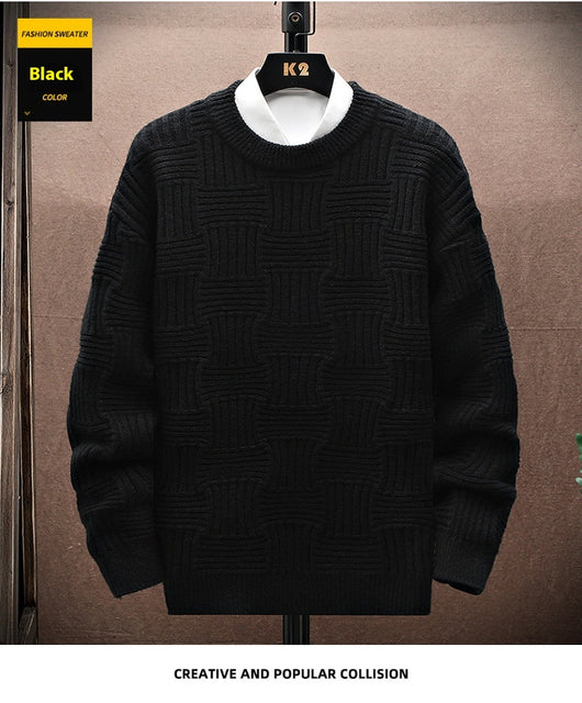 Suéter Básico Manga Larga Cuello Redondo para Hombre - Image 16