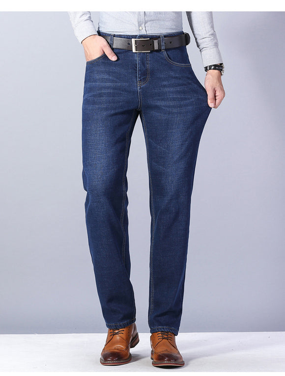 Pantalones Vaqueros Térmicos Gruesos para Hombre - Abrigo Invierno