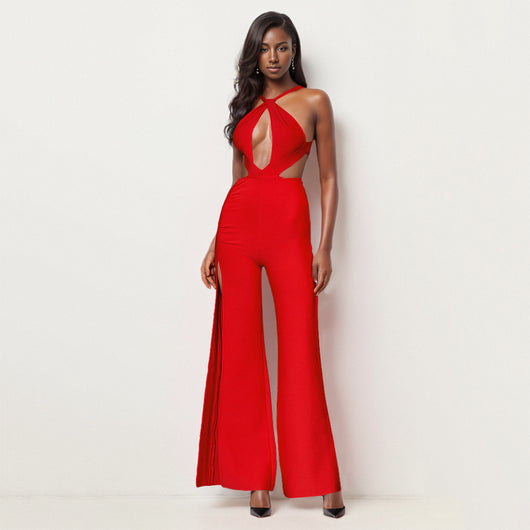 Jumpsuit de Fiesta Elegante para Mujer con Cuello Halter - Image 24