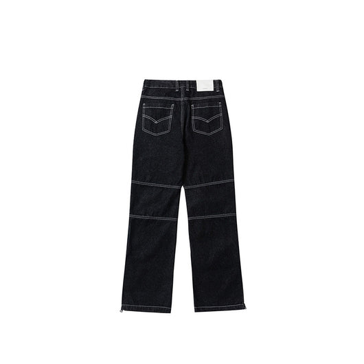Pantalones Vaqueros Retro Holgados con Cierre Decorativo para Hombre y Mujer - Image 6