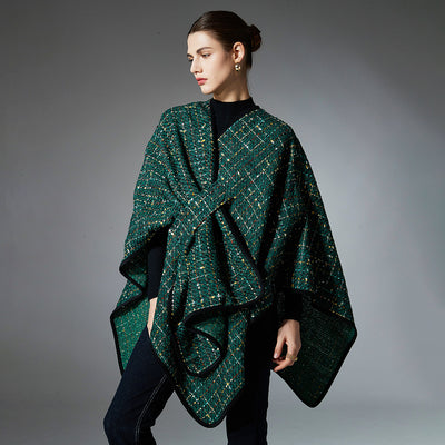 Chal Navideño de Lentejuelas Multicolor para Mujer - Image 2