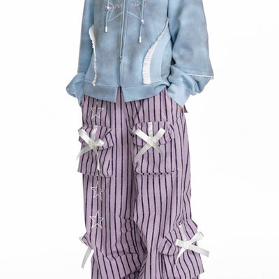 Pantalones de Trabajo con Diseño de Estrellas 3D y Rayas - Image 7
