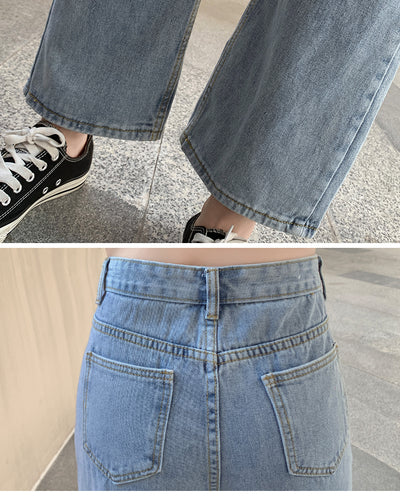 Jeans Vintage de Cintura Alta y Pierna Ancha para Mujer - Image 7
