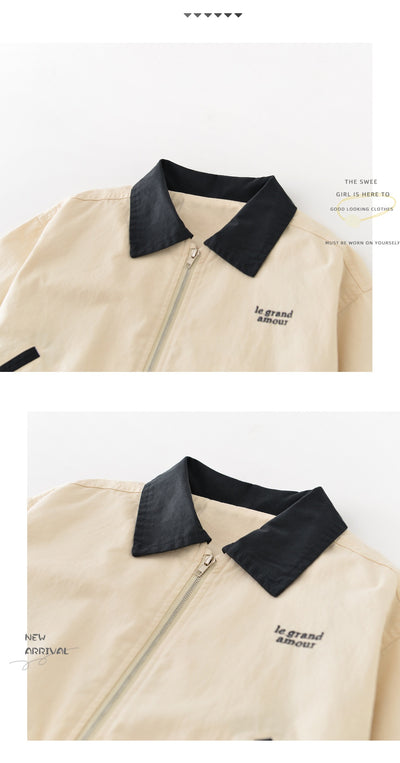 Cardigan con Cuello Grande y Cierre de Cremallera para Niños - Image 8