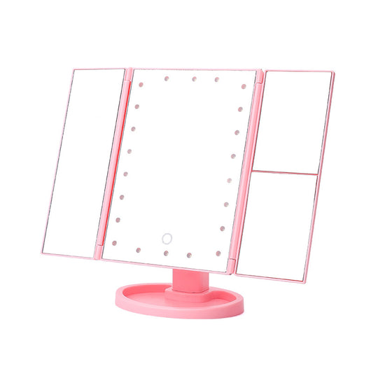 Espejo de Maquillaje Plegable Tri-Lateral con Luz LED Integrada - Image 16
