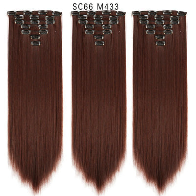 Set de Extensiones de Cabello con 16 Clips - Peluca de Fibra Sintética Premium - Image 46