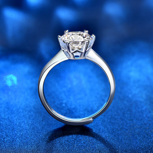 Anillo de Moissanita para Mujer con Seis Garras - Image 7