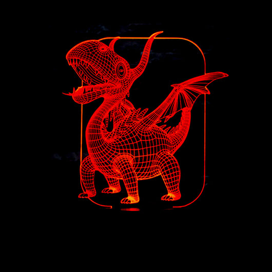 Luz Estéreo 3D Acrílica LED con Control Remoto Táctil - Image 2