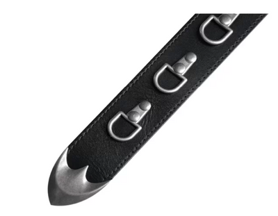 Cinturón de Cuero Ajustable con Hebilla de Montura y Cierre de Velcro - Image 2