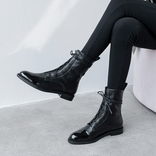 Botas Martin Planas de Cuero Suave - Estilo Británico Versátil para Mujer - Image 15