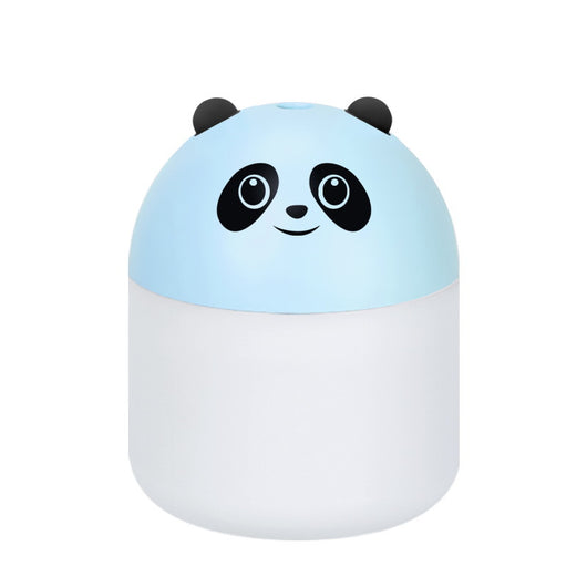 Panda-shaped humidifier and aromatherapy machine emitting mist, glowing red, held in a hand. - Image 11