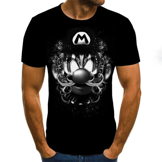 Camisetas Estampadas 3D Calavera Horror - Manga Corta Unisex