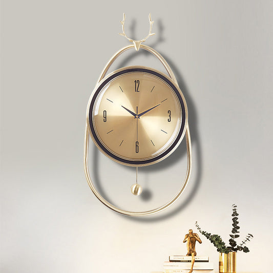 Reloj de Pared Cabeza de Ciervo Nórdico Lujo Minimalista