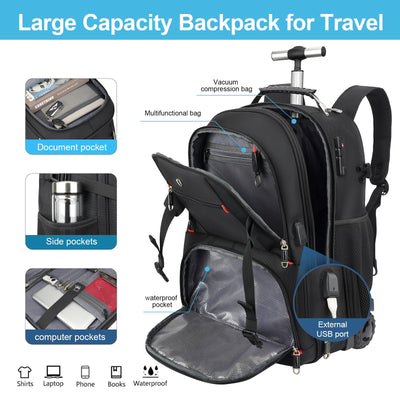 Mochila de Viaje Swicky con Gran Capacidad - Ideal para Equipaje de Mano - Image 12