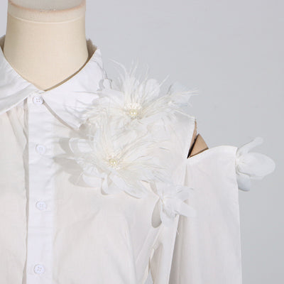 Blusa Floral con Diseño Irregular y Detalles Cosidos para Mujer - Image 12